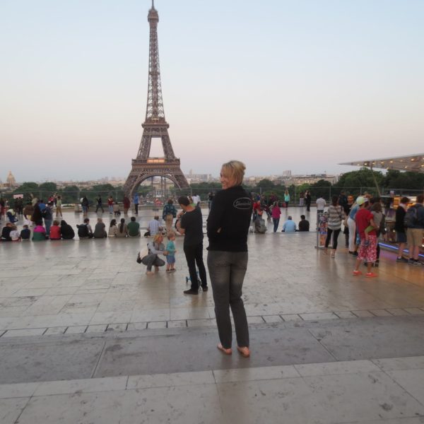 Kathryn Alexander of Alexander Training at the Eiffel Tower in Paris.