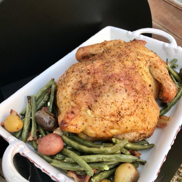 smoked chicken and green beans by Kathryn Alexander of Alexander Training