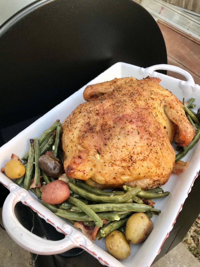 smoked chicken and green beans by Kathryn Alexander of Alexander Training
