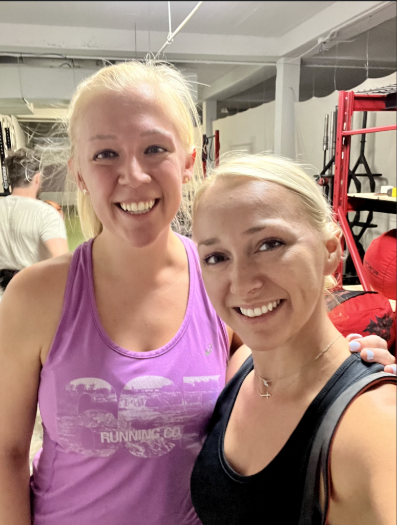 My client and friend Hannah. Meeting friends is one of the fun social benefits of exercise.