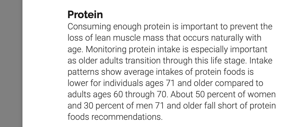 protein intake