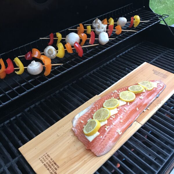 ways to get more protein: salmon on grill for tasty protein