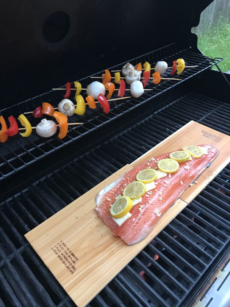 salmon on grill for tasty protein