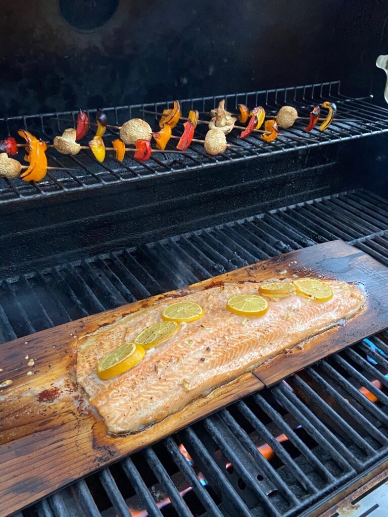 Texas trout on grill by Kathryn Alexander Training