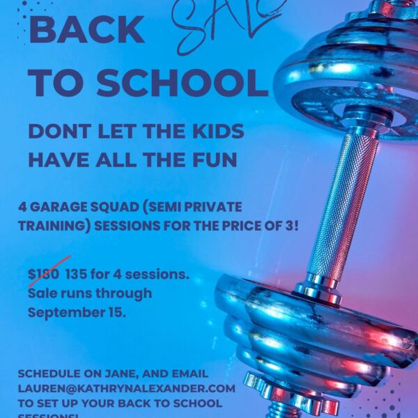 Back to school sale personal training Austin
