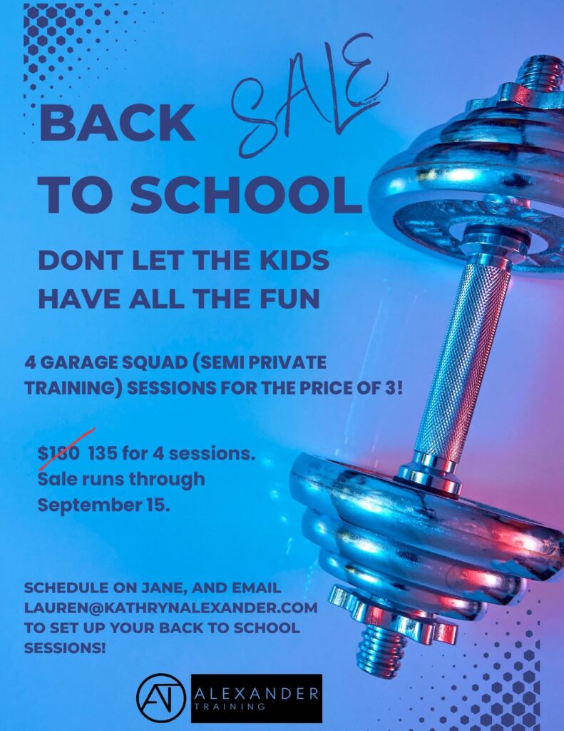 Back to school sale personal training Austin