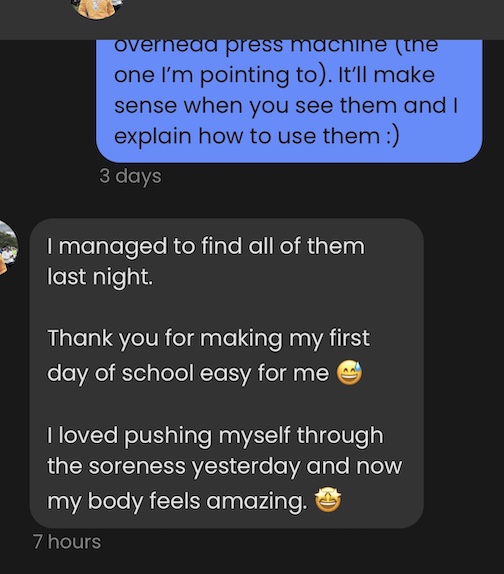 happy client of Kathryn Alexander, Austin personal trainer