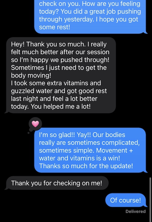 recovery and a post workout win