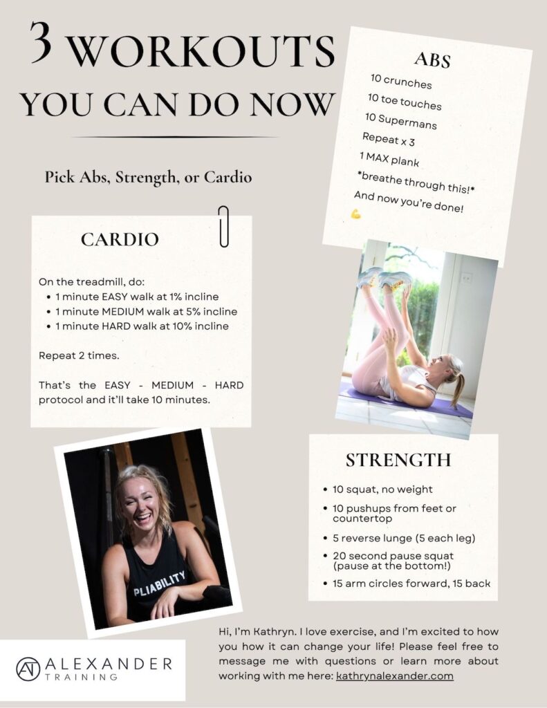 3 Workouts Alexander Training