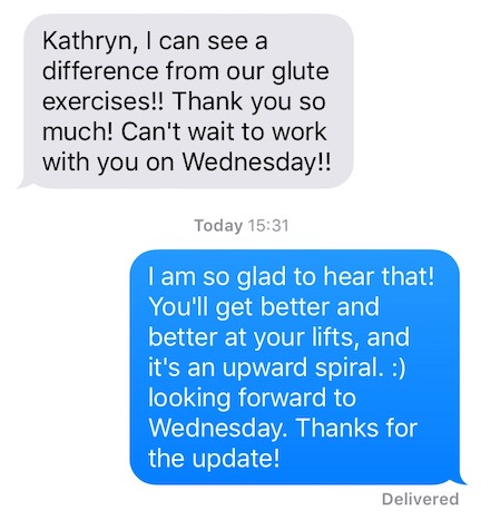 happy client of Kathryn Alexander personal trainer Austin