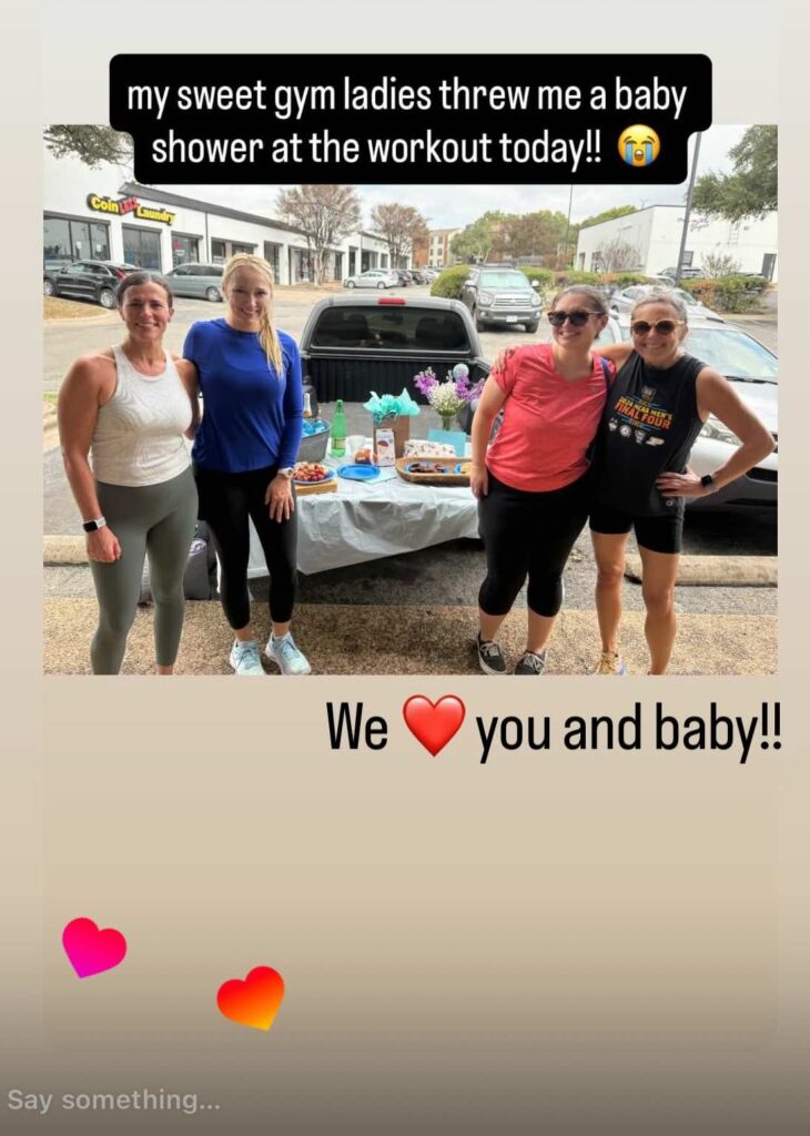 tailgate baby shower at the gym