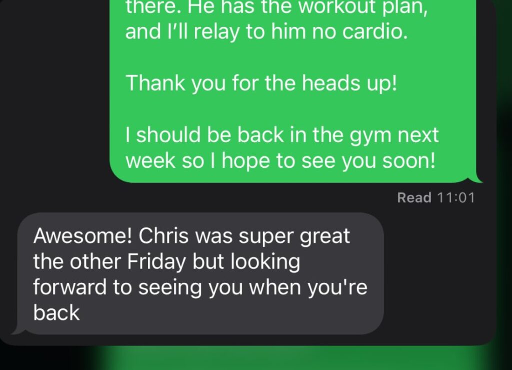 Personal trainer Chris Rios