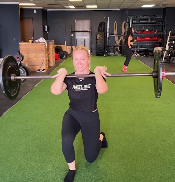 walking lunges for deadlift for lower body strength.